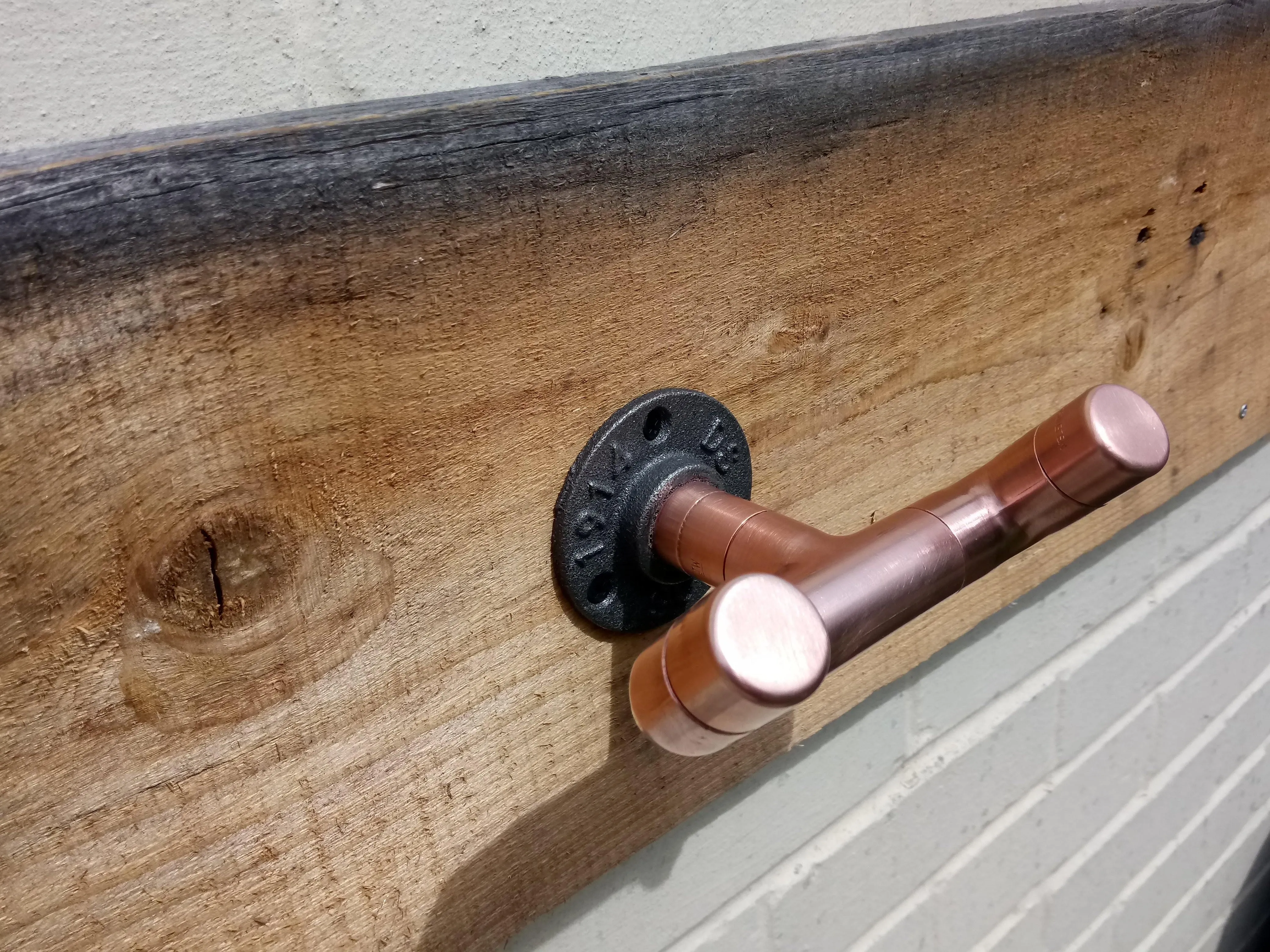 Double Angled Copper Pipe Hook