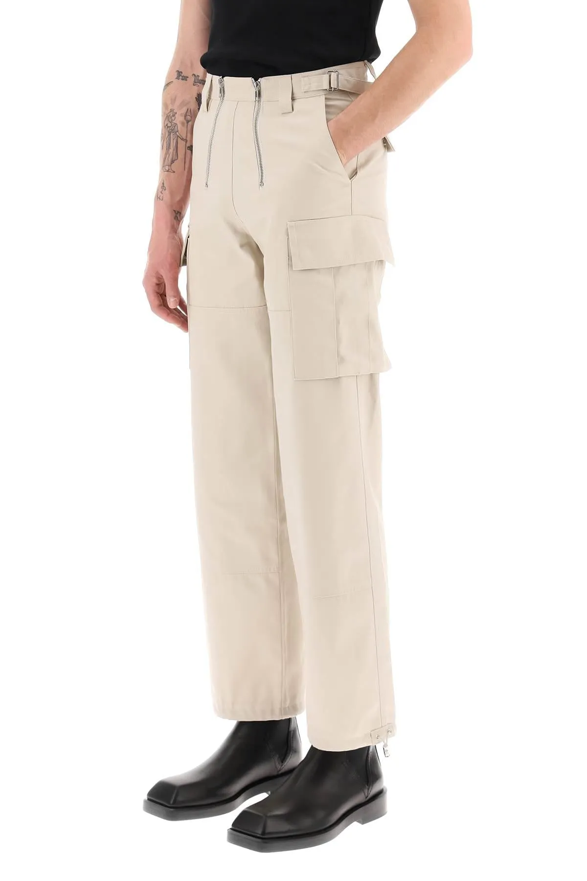 double zip cargo pants