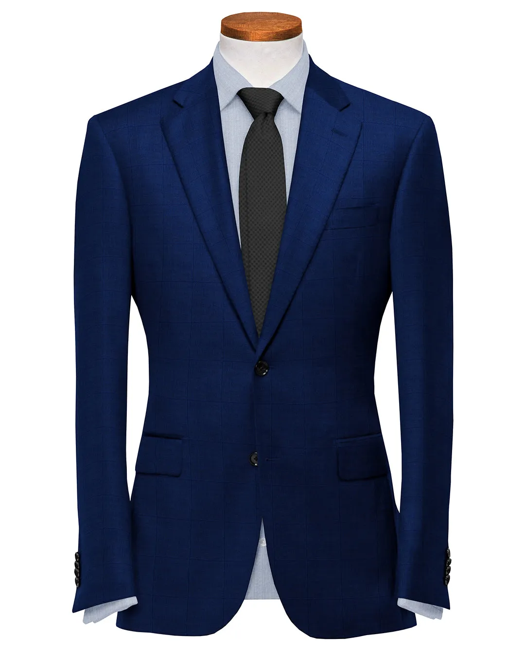 Drago: Super 160s Royal-Blue Prince of Wales Checks Suit