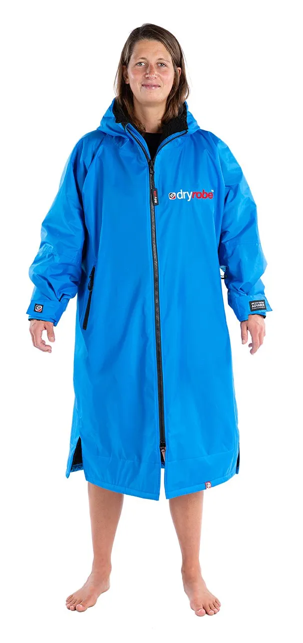 Dryrobe Long Sleeve Changing Robe - Cobalt Blue/ Black