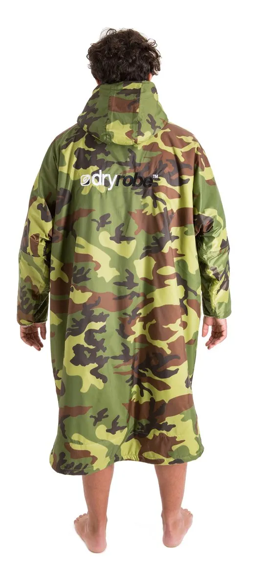 Dryrobe Long Sleeve Changing Robe - Green Camo/ Grey