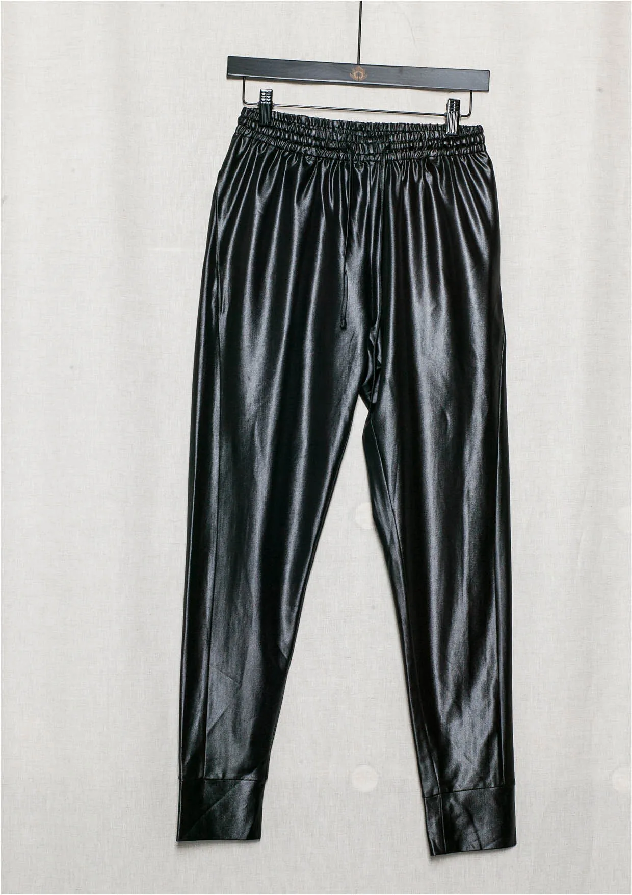 ELEGANT SWEATPANTS - black shiny by BERENIK