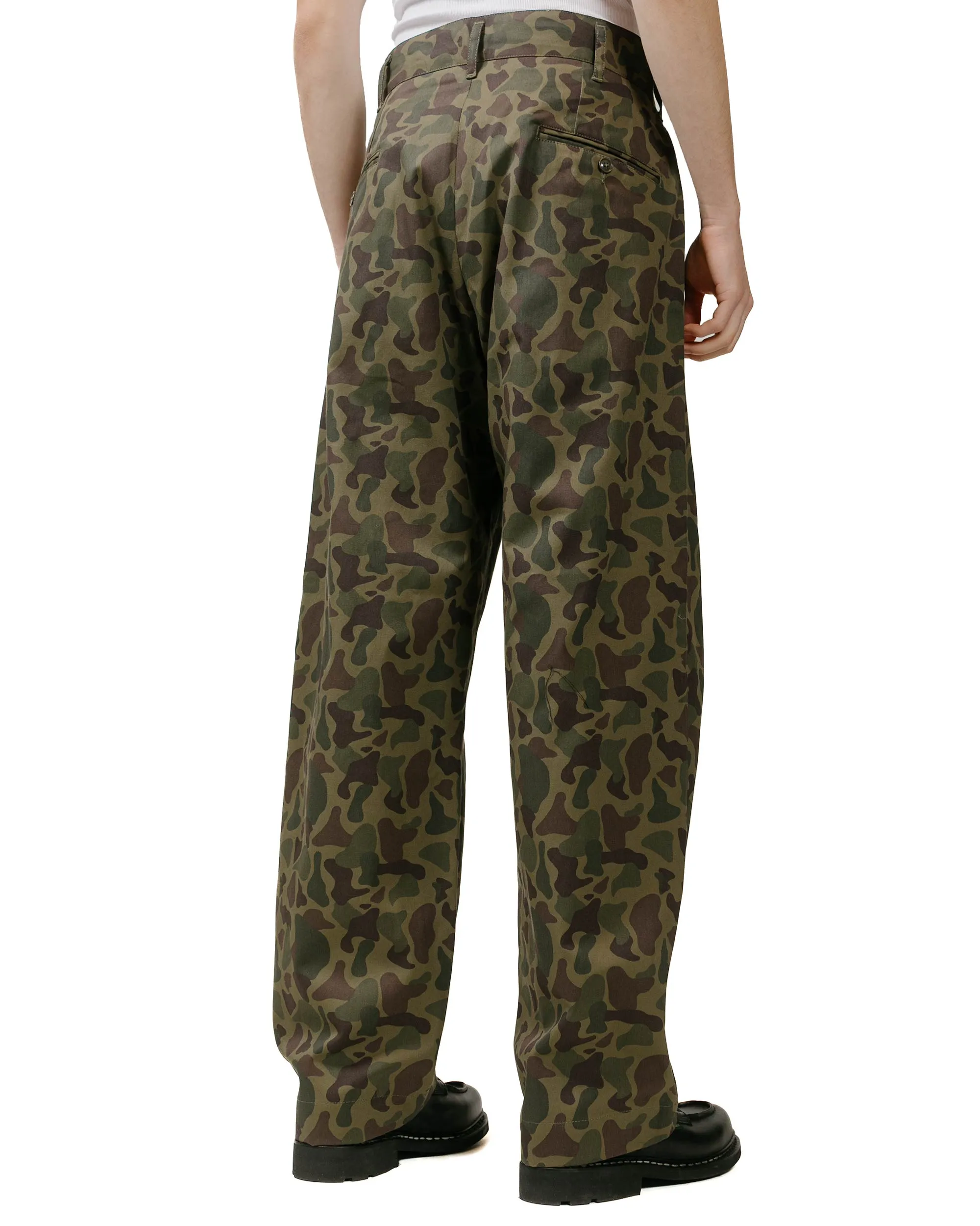 Engineered Garments Workaday Chino Pant Olive Camo 6.5oz Flat Twill