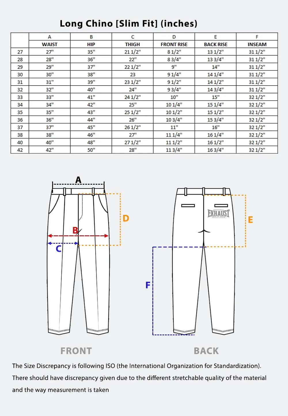 EXHAUST CHINO LONG PANTS [SLIM FIT] 1758