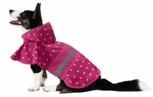 Fashion Pet Polka Dot Dog Raincoat Pink - Small