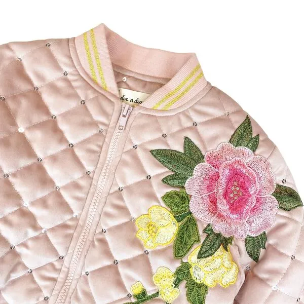 Floral Embroidered Quilted Jacket