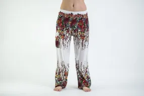 Floral Harem Pants in White