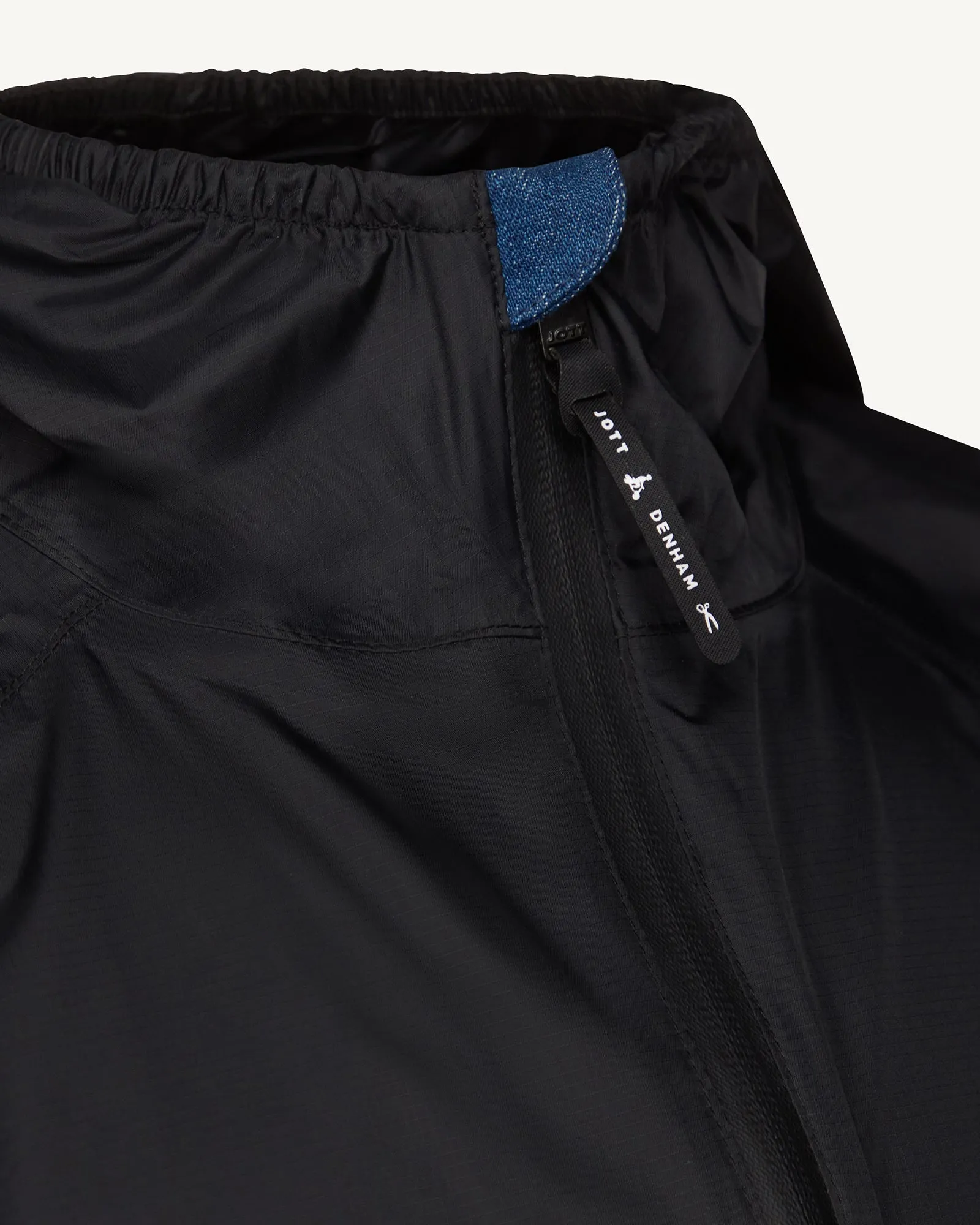 Fluid MNW JOTT x DENHAM pack-away waterproof jacket Black