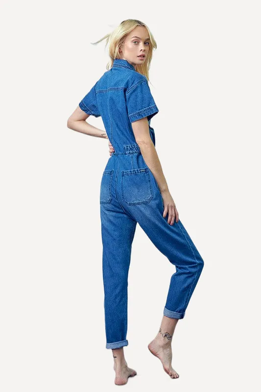 For Her Denim Jumpsuit