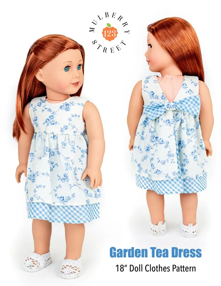 Garden Tea Dress 18" Doll Clothes Pattern