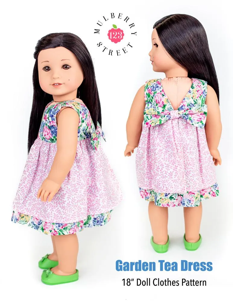 Garden Tea Dress 18" Doll Clothes Pattern