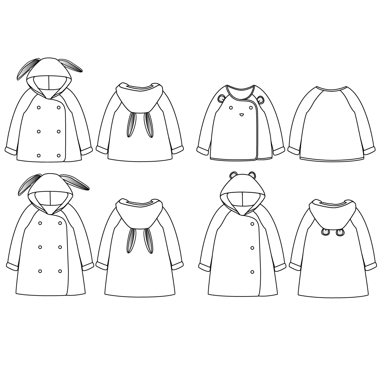 Grand'Ourse Cardigan & Jacket Sewing Pattern - Baby 6M/4Y - Ikatee