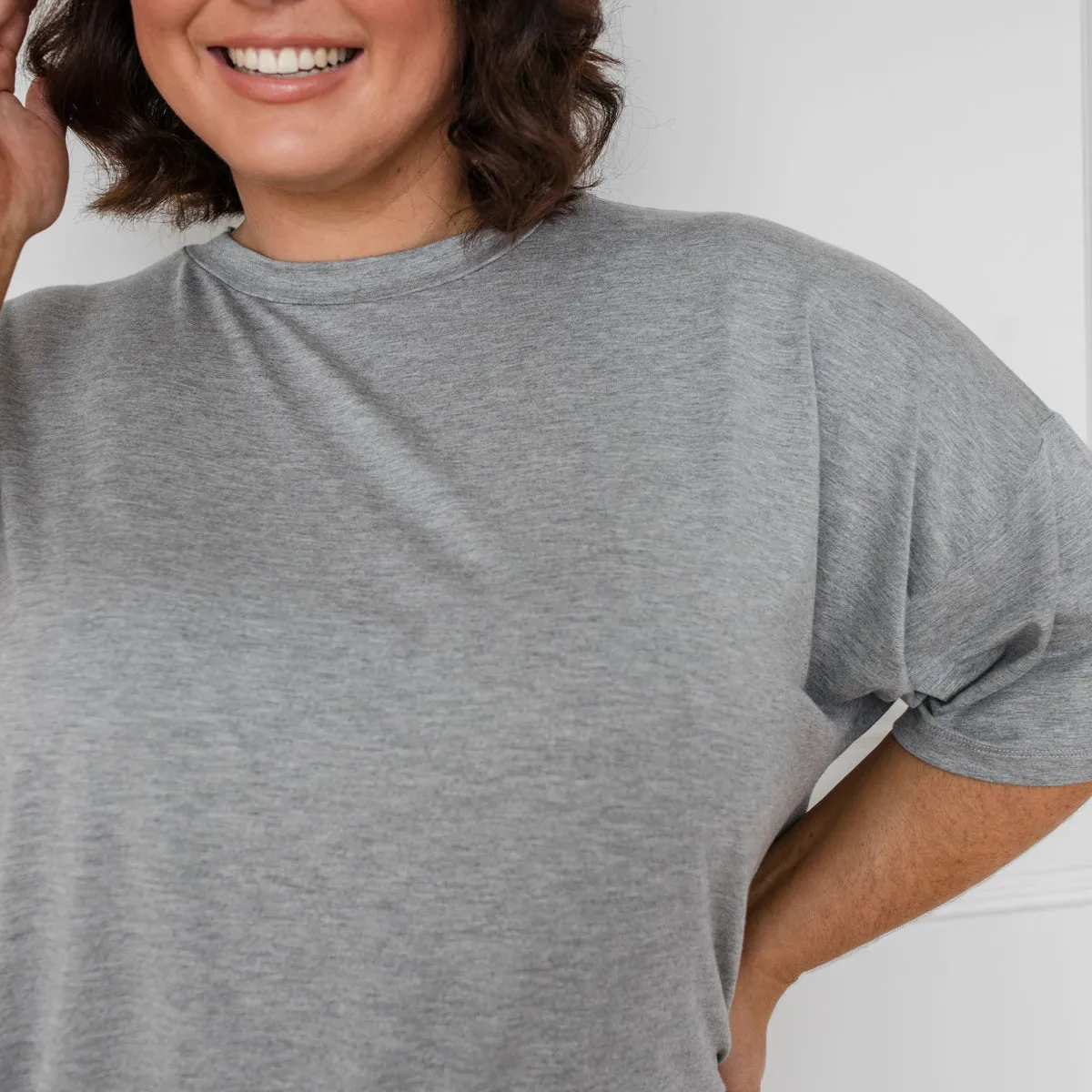 Gretta boxy t-shirt - grey