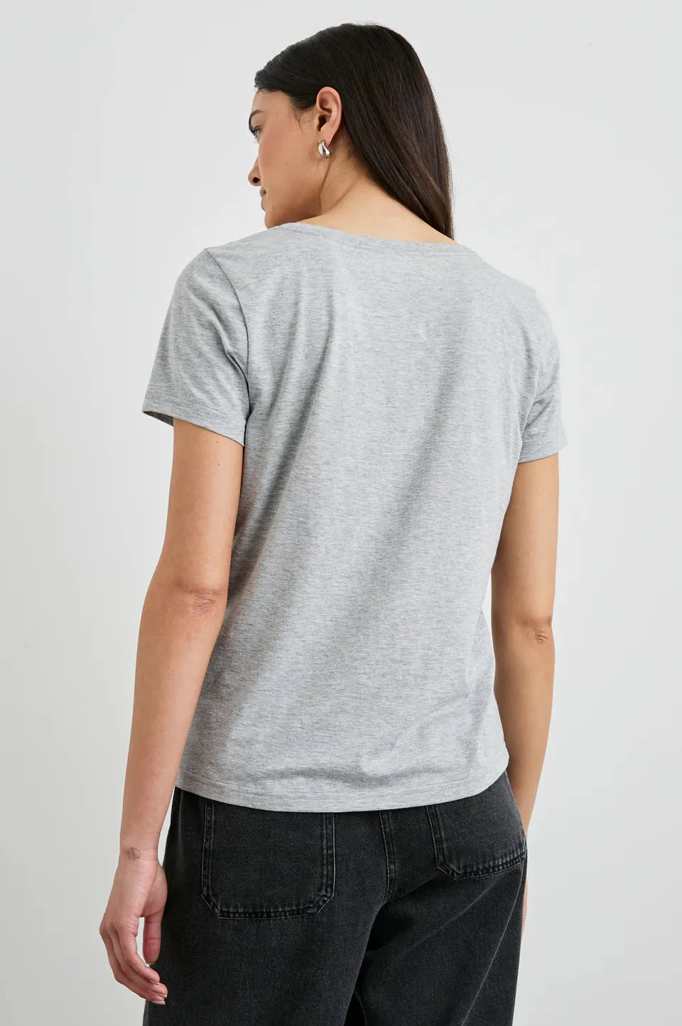 Heather Grey Classic V Neck