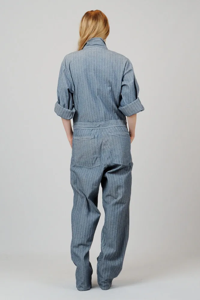 Herringbone Denim Coveralls L