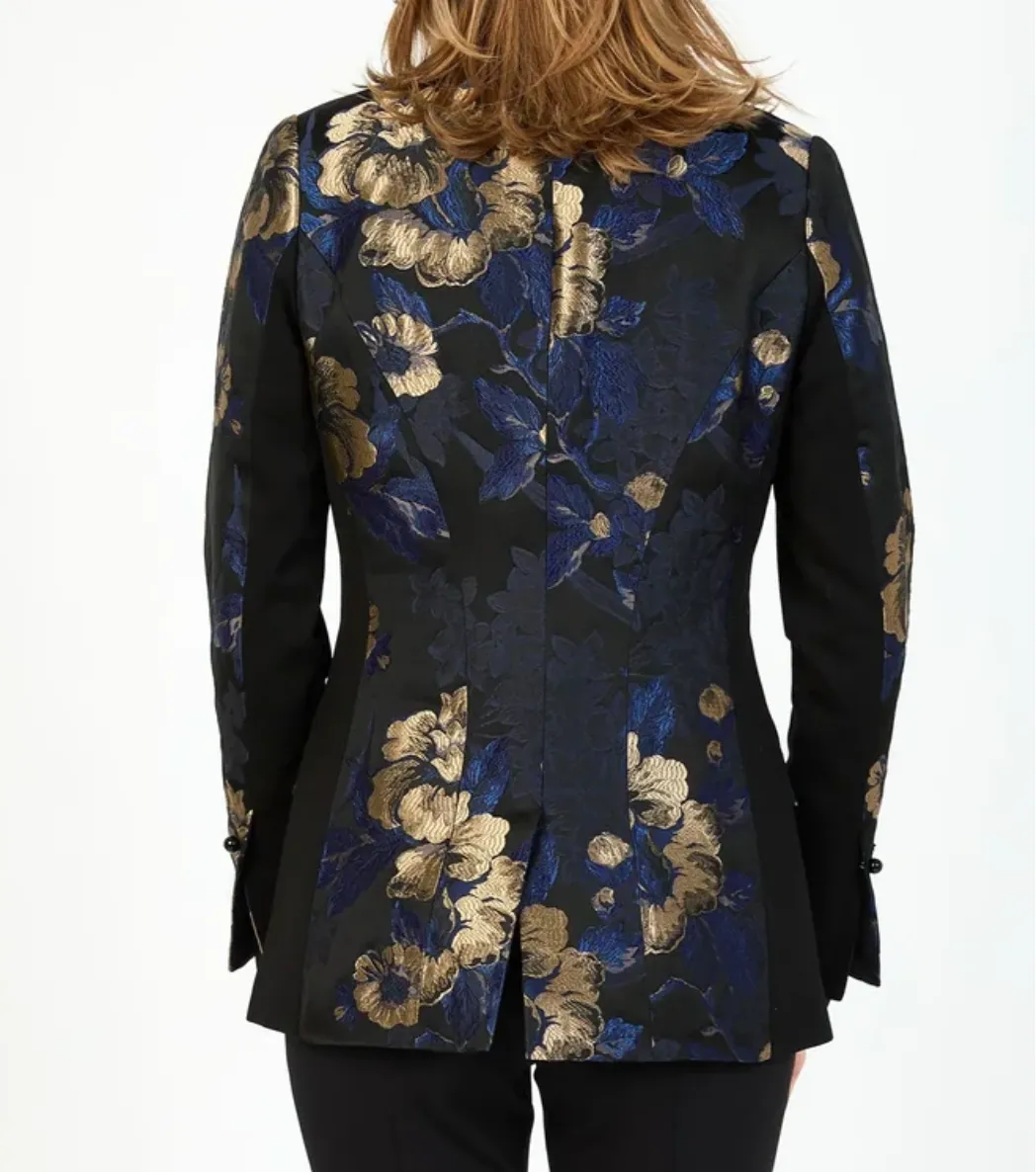 HILTON HOLLIS Romantica Jacquard Jacket Black/Sapphire