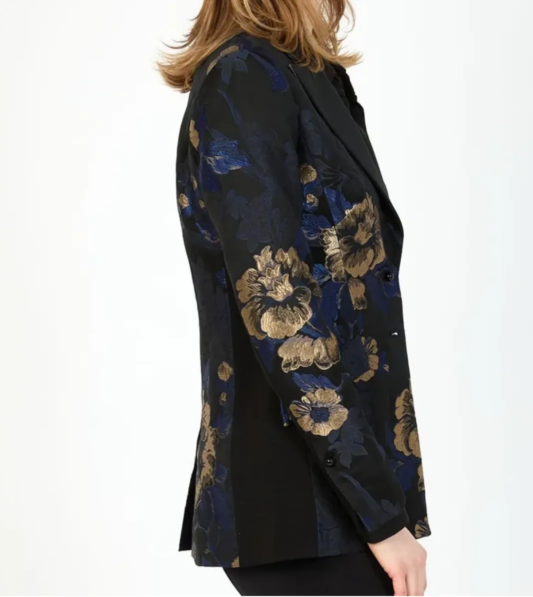 HILTON HOLLIS Romantica Jacquard Jacket Black/Sapphire