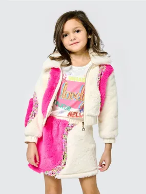 Infant l Toddler l Little l Big Girl’s Colorblock Sequin Fur Skirt