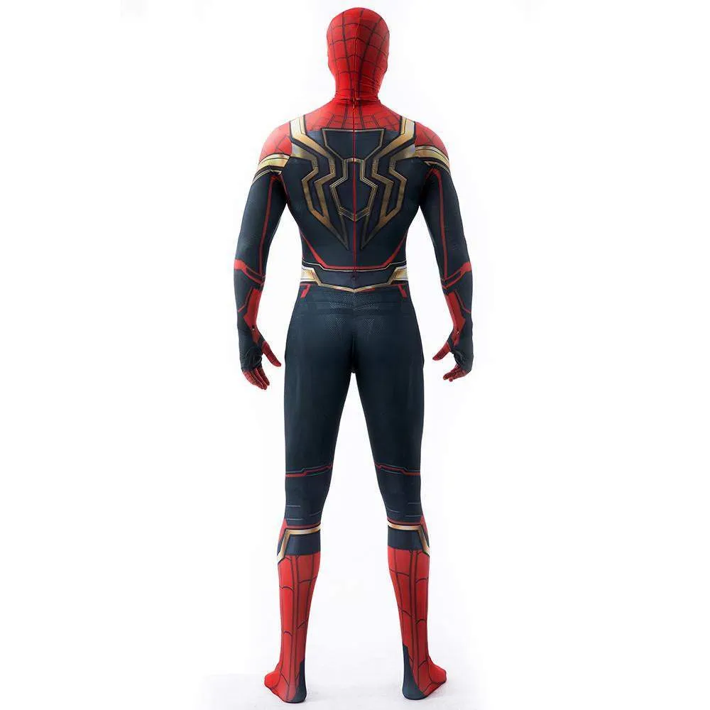 Iron Spider-Man No Way Home Peter Benjamin Parker Costume Cosplay Jumpsuit Halloween