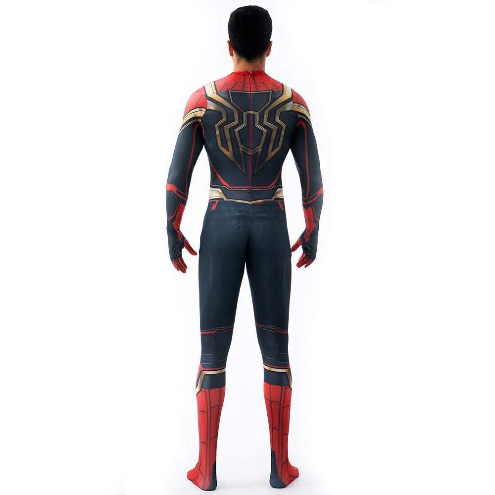 Iron Spider-Man No Way Home Peter Benjamin Parker Costume Cosplay Jumpsuit Halloween