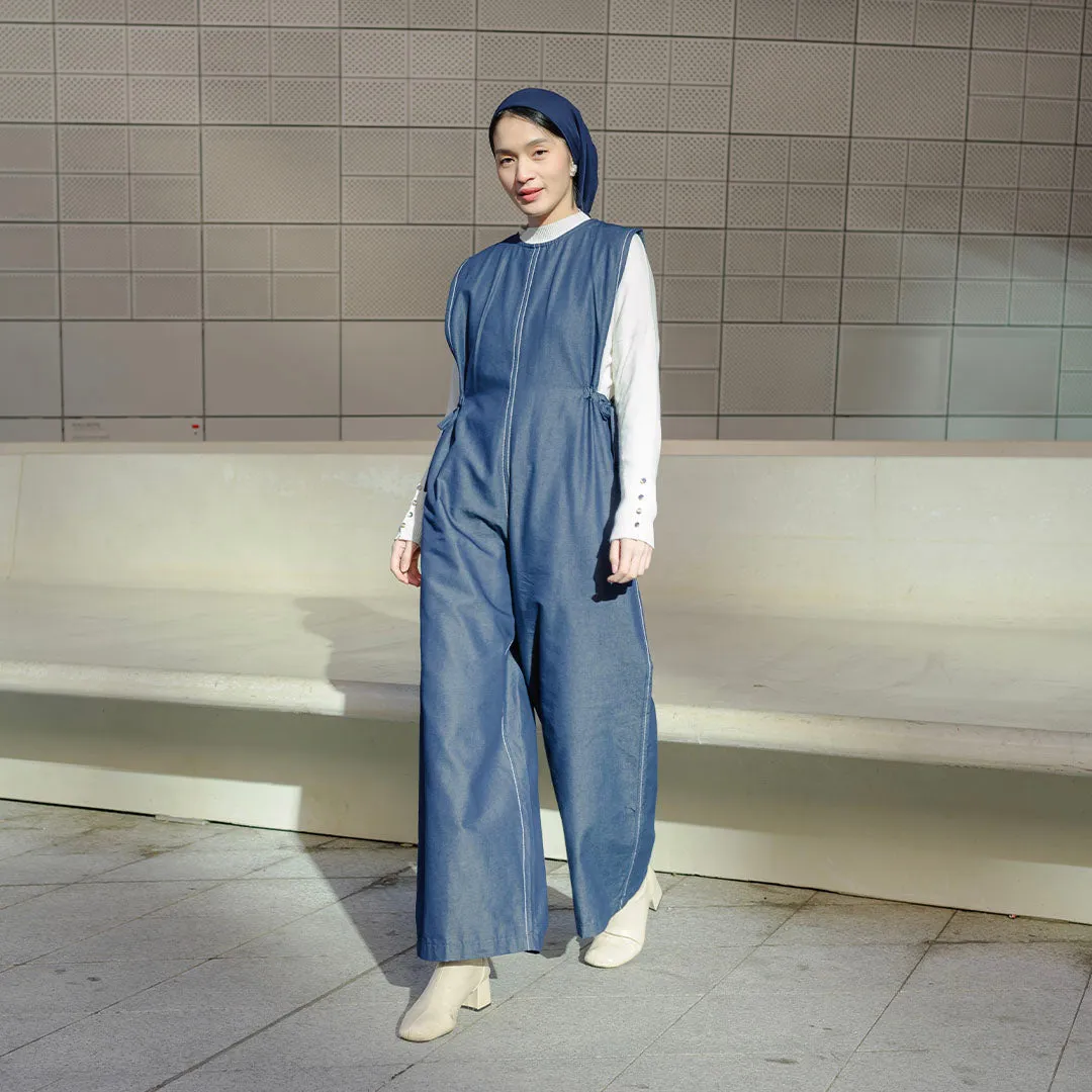 Jeane Denim Jumpsuit Royal Blue