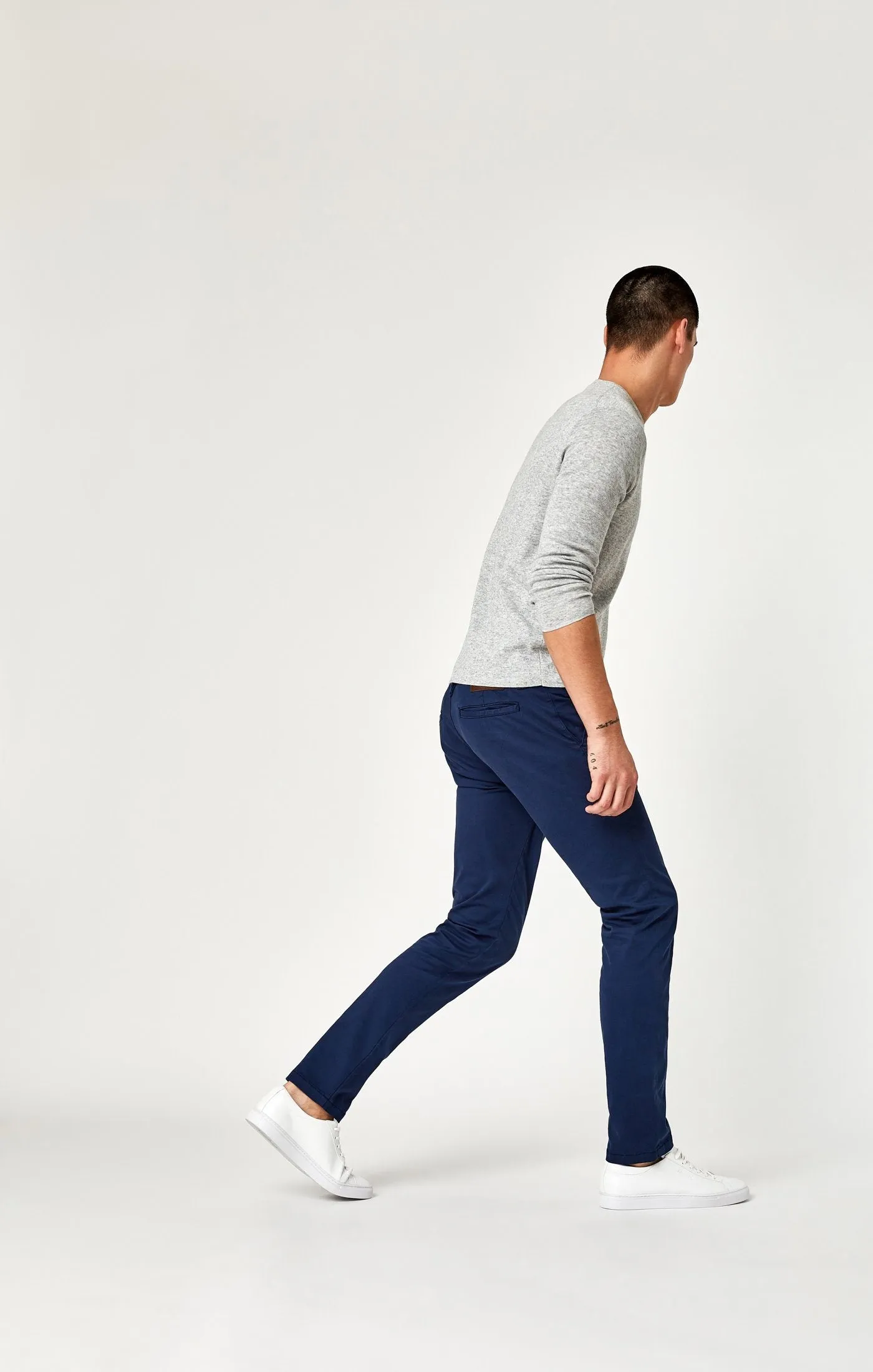 JOHNNY SLIM CHINO IN MARINE BLUE TWILL