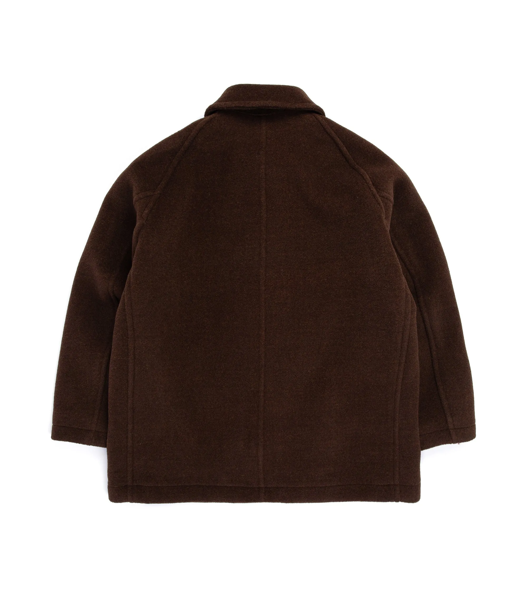 Kaptain Sunshine Shetland Wool Short Traveller Coat: Brown