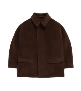 Kaptain Sunshine Shetland Wool Short Traveller Coat: Brown