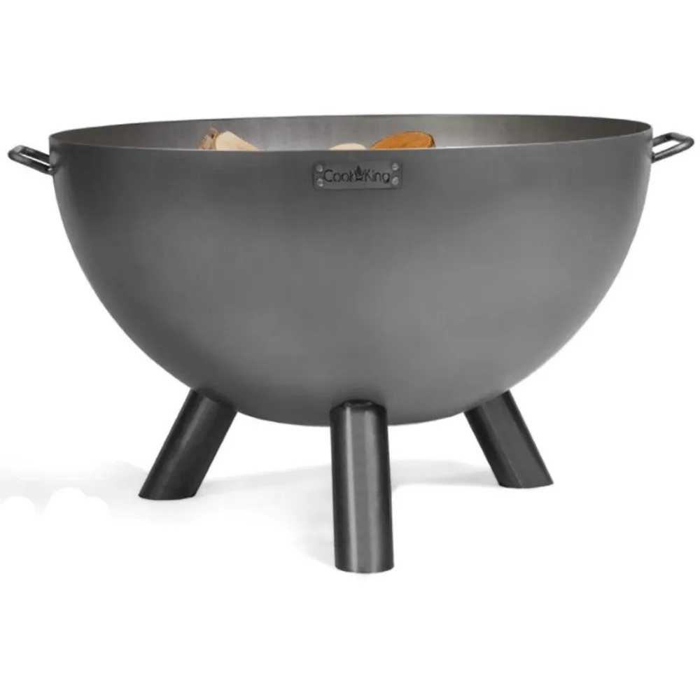 Kongo Deep Fire Bowl Pit 85cm - Cook King Garden and Outdoor Patio Entertaining Portable Metal Round Fire Bowl