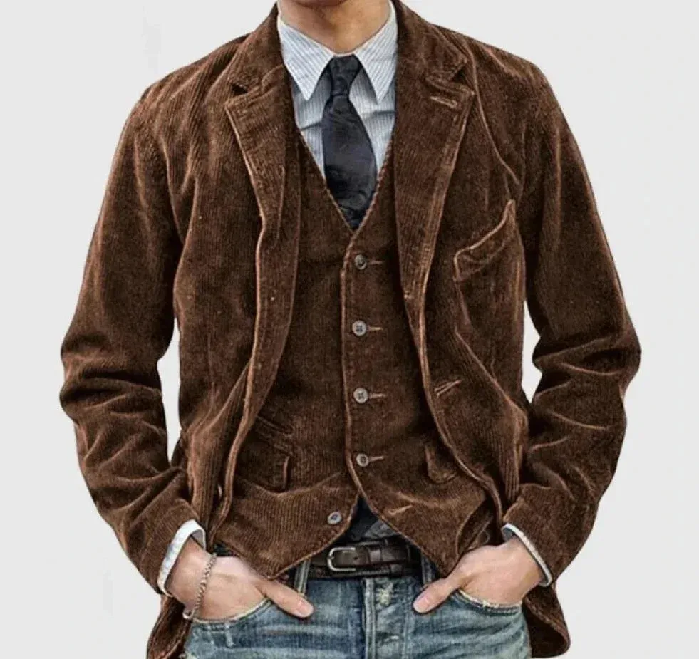 Lachlan - Corduroy Blazer and Vest Set