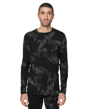 Le Bent Men's Fractal Lightweight Crew - Black