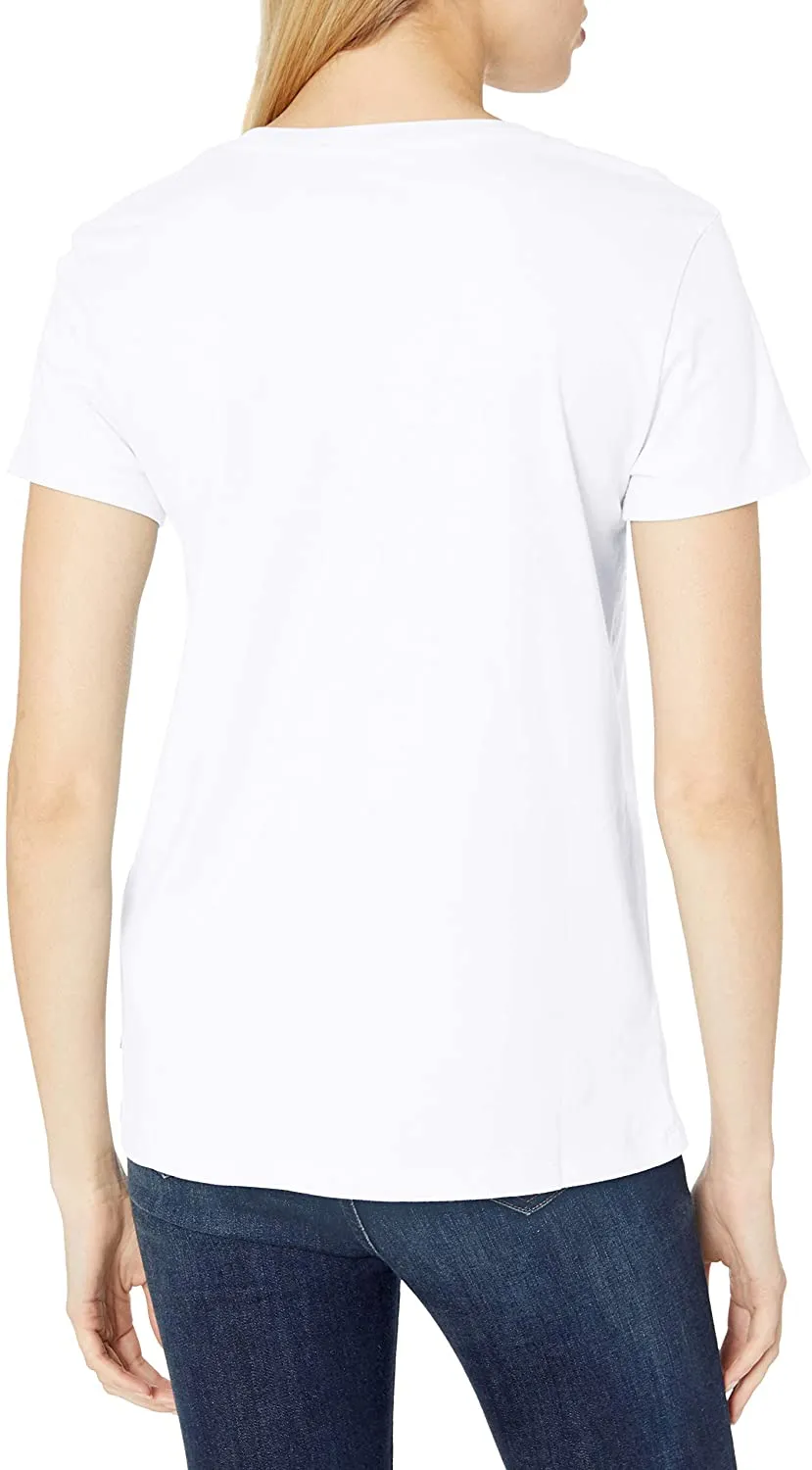 Levi's Women's Slim Crew Logo 90's Serif White T-Shirt