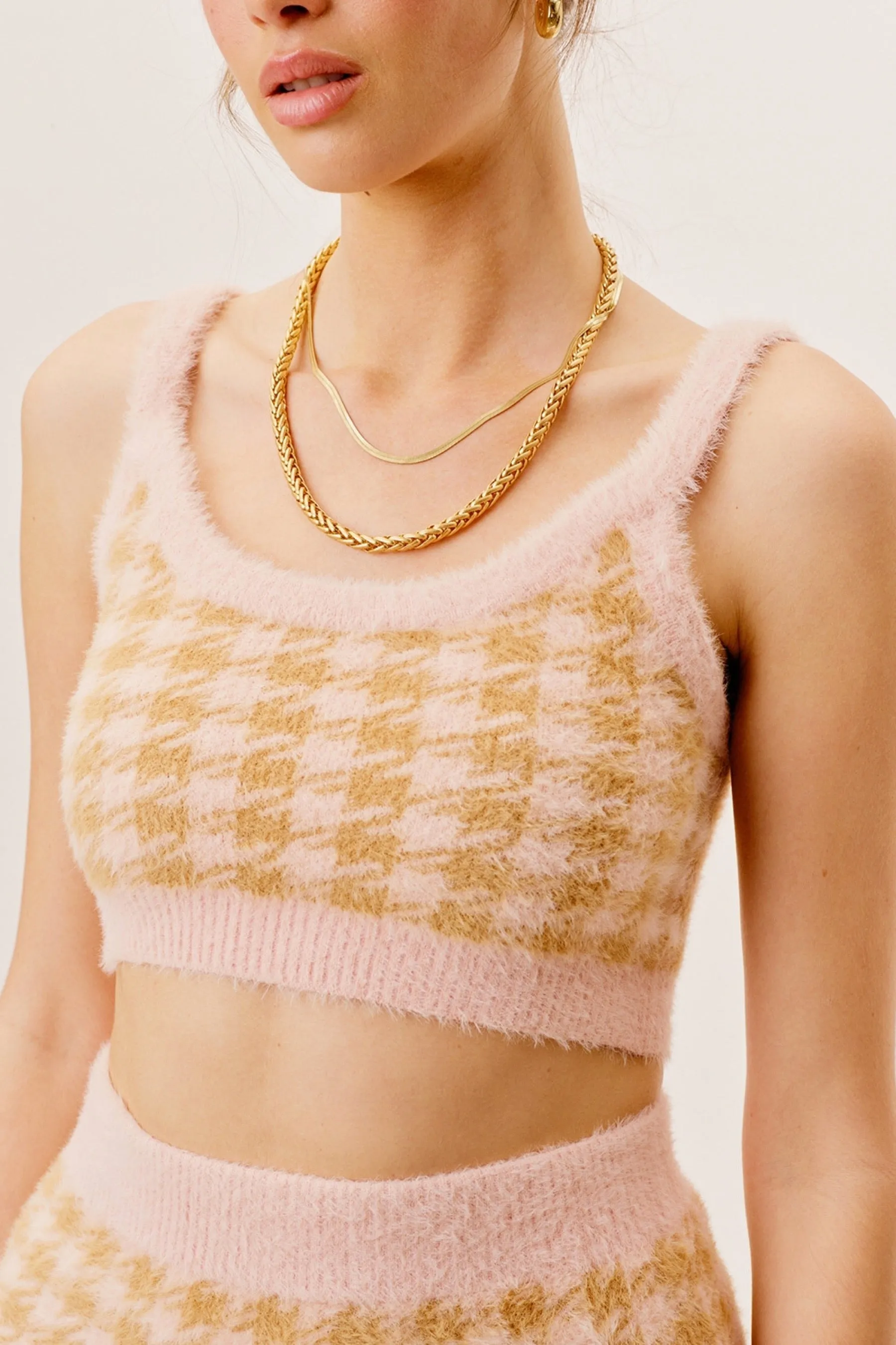 Light Pink Cher Crop Tank