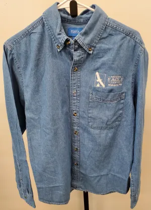 Long Sleeve Blue Denim Shirt