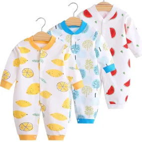 Long-Sleeved Cotton Jumpsuit for Baby and Newborn