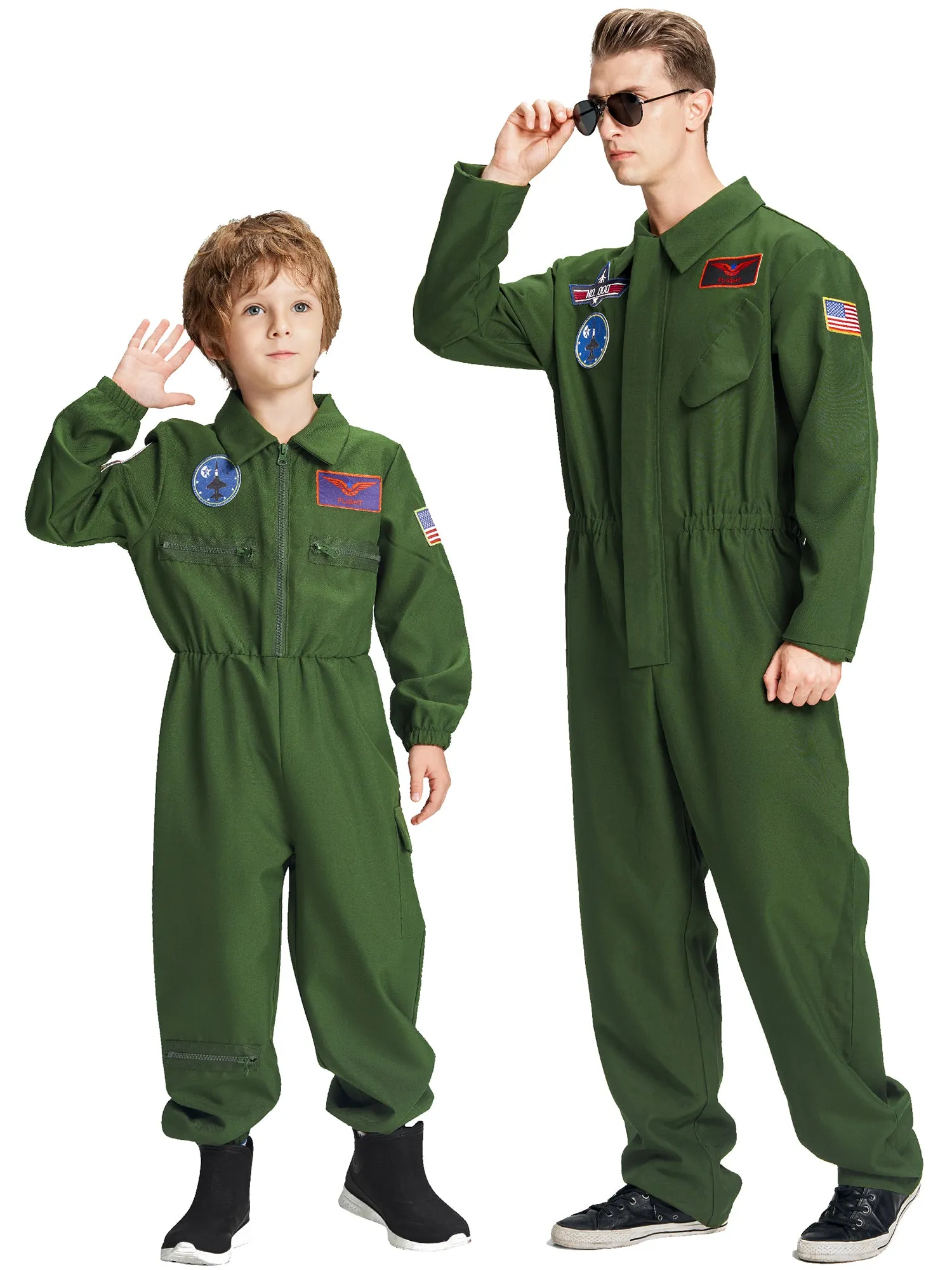 Men Fighter Pilot Jumpsuit Halloween Costume