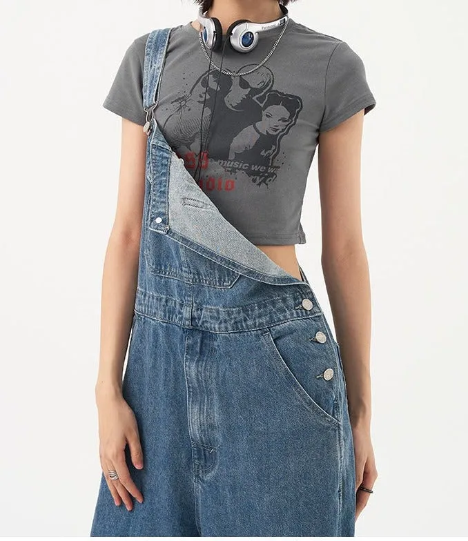 MessAgeLab-Women's vintage workwear denim jumpsuit