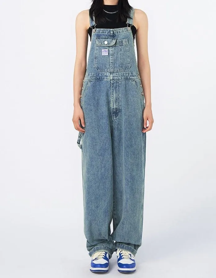 MessAgeLab-Women's vintage workwear denim jumpsuit