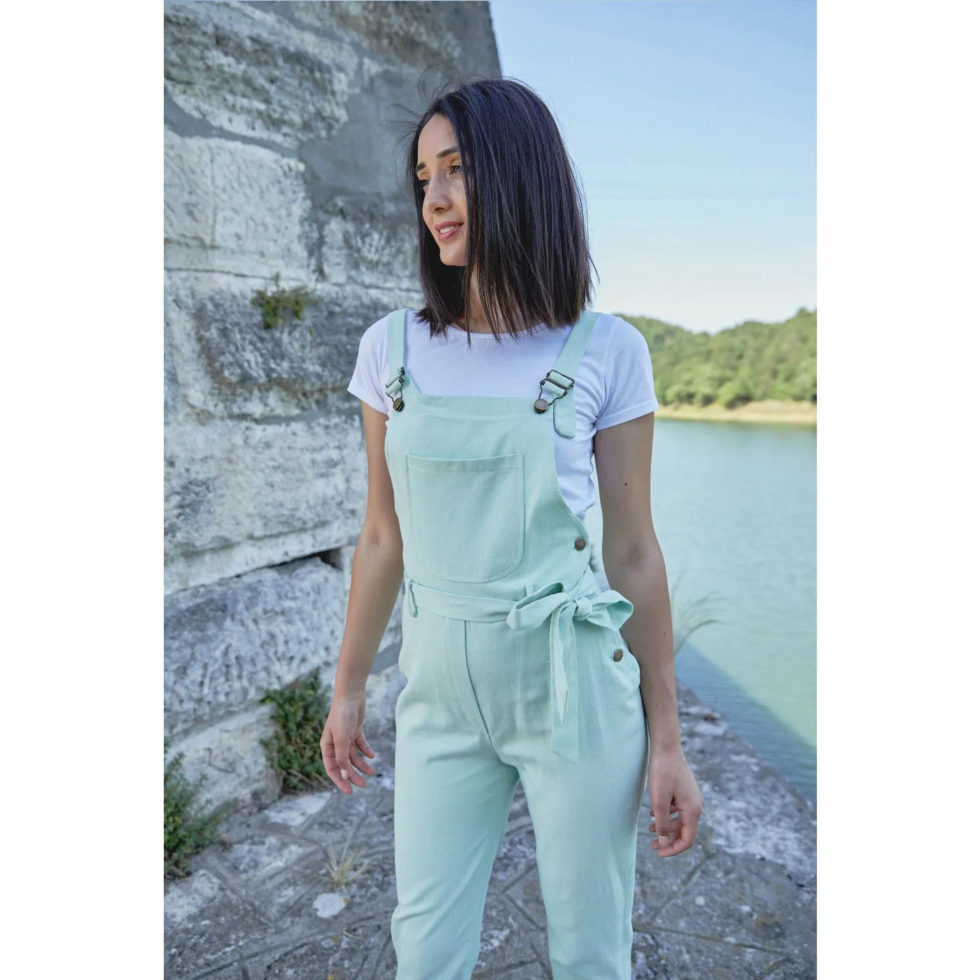 MInt Denim Dungaree Jumpsuit