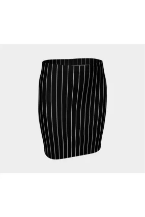 Mobster Pinstripe Fitted Skirt