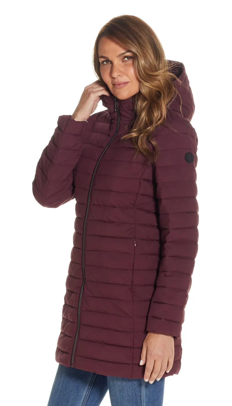 MODERN SHAPED PUFFER WITH STRETCH