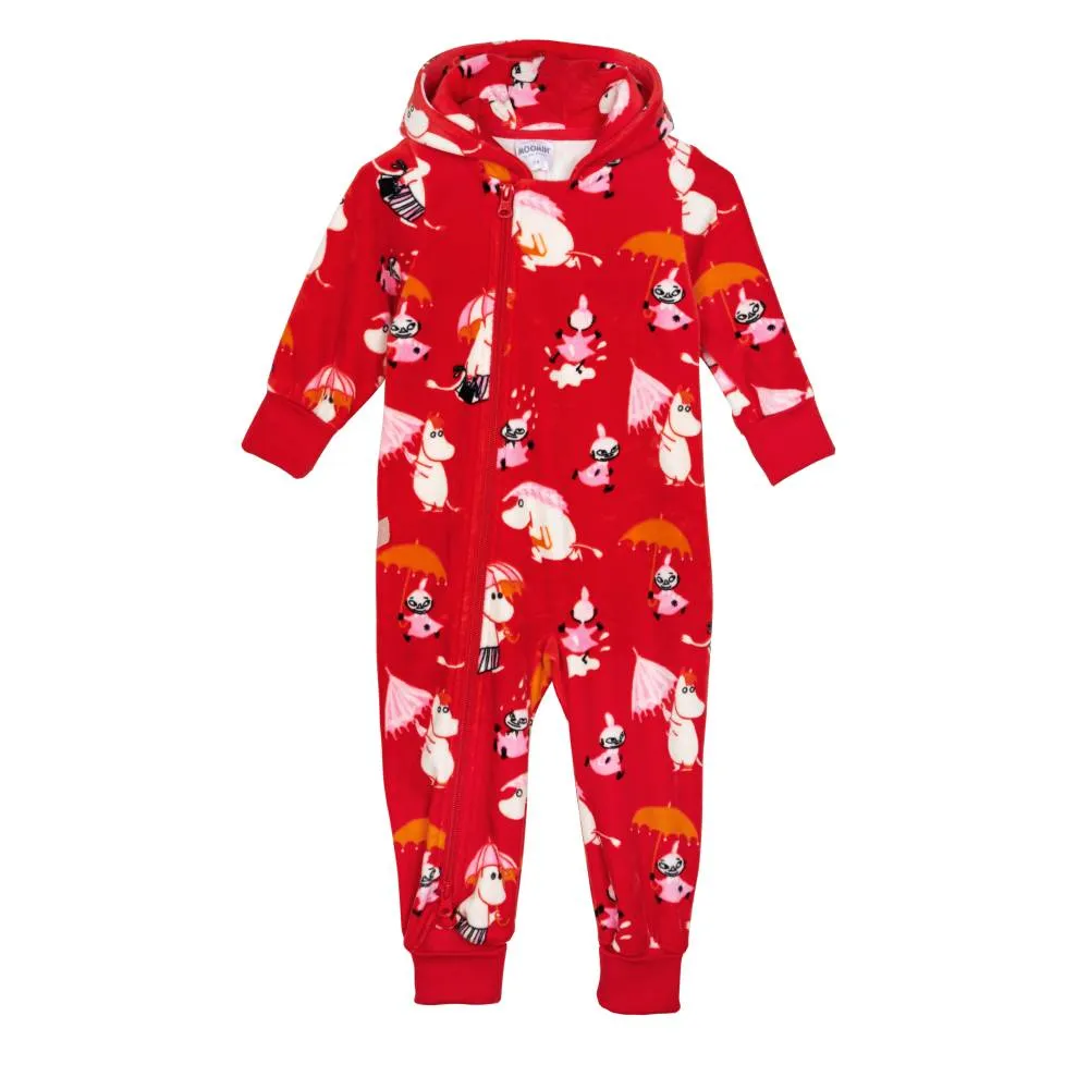 Moomin Rainy Day Jumpsuit Red - Martinex