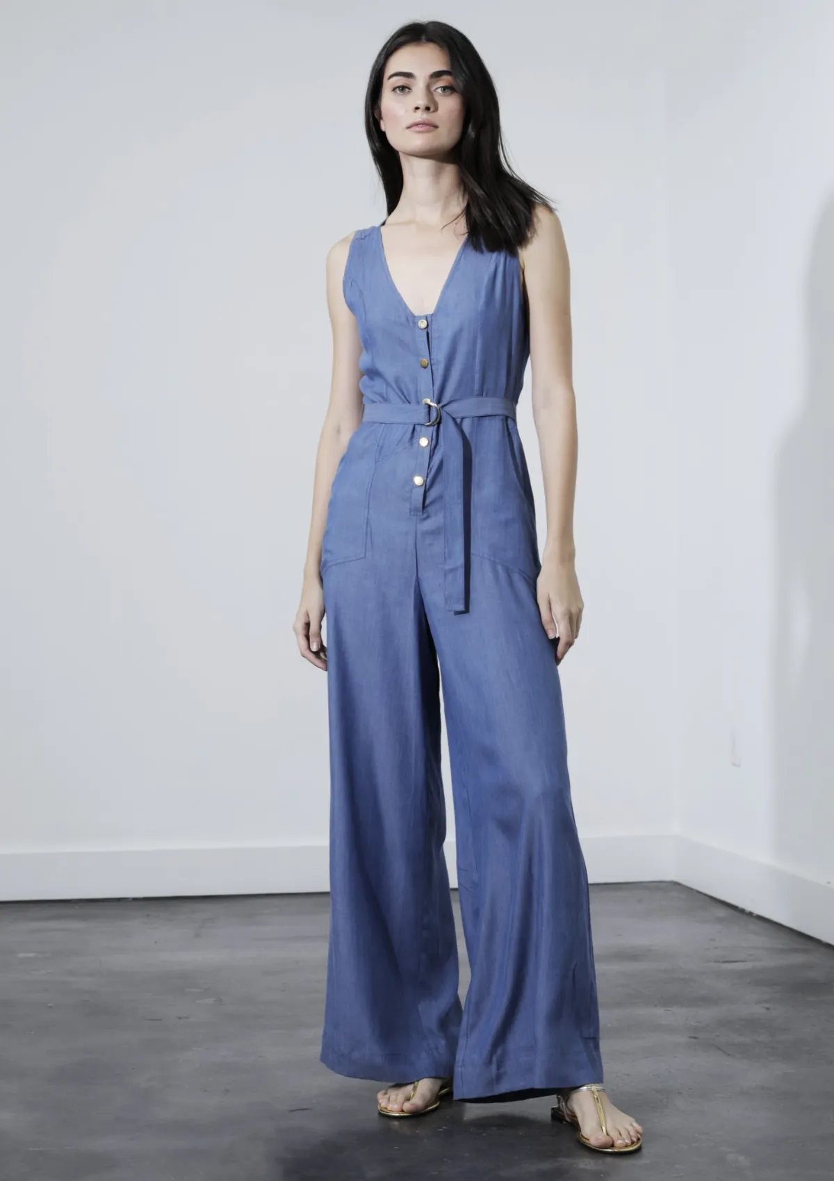 Norma Denim Jumpsuit - Chambray