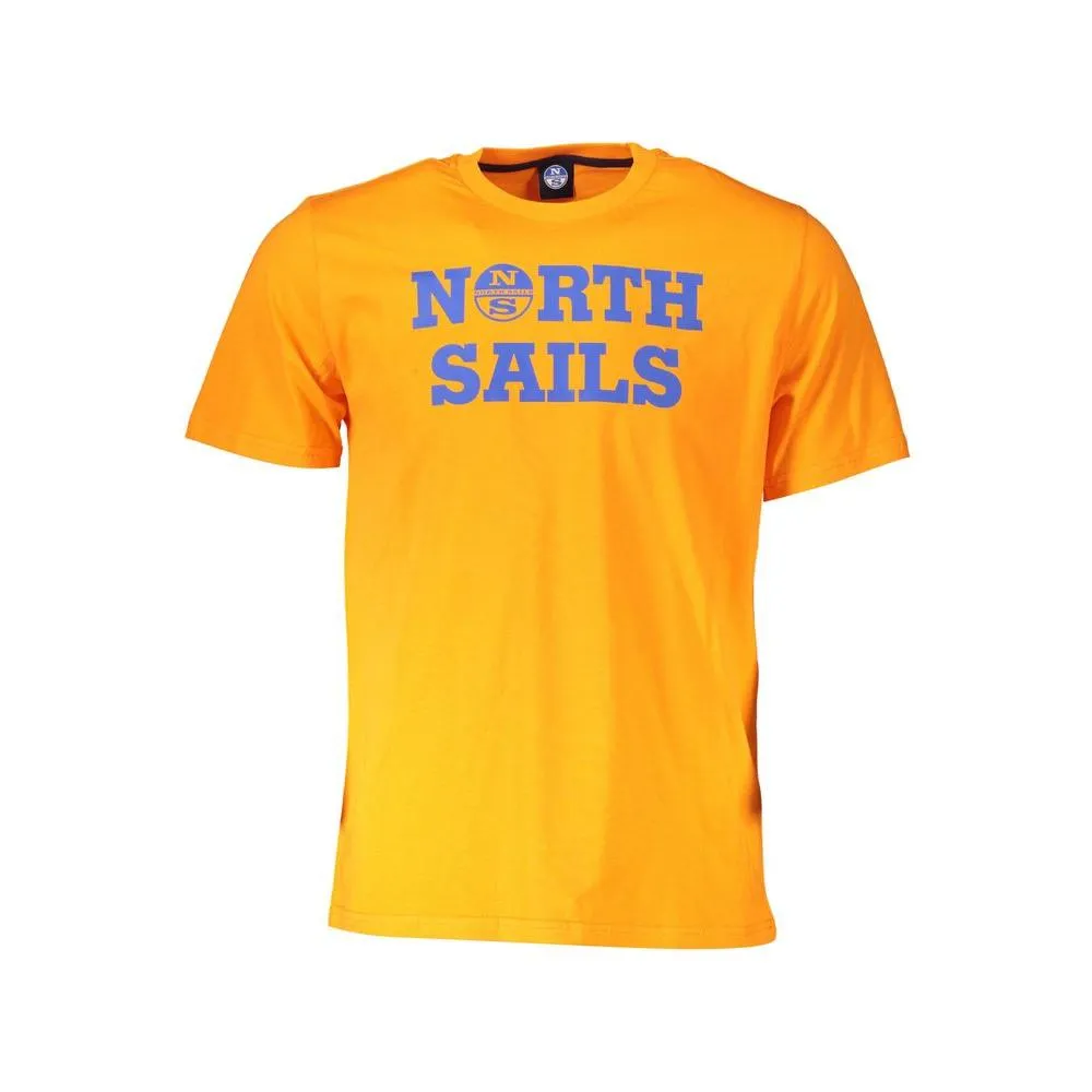 North Sails Orange Cotton Men T-Shirt