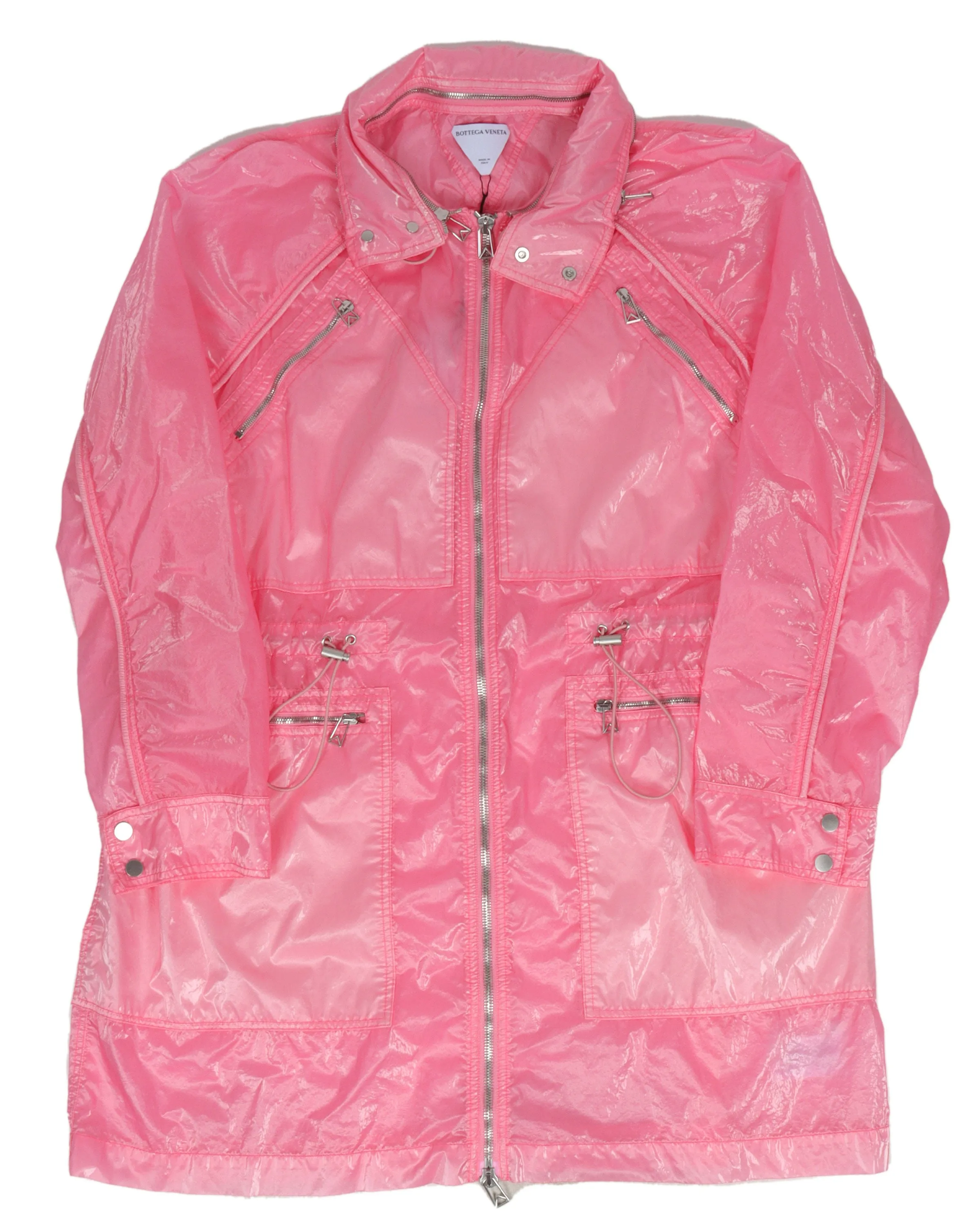 Nylon Zip-Up Raincoat