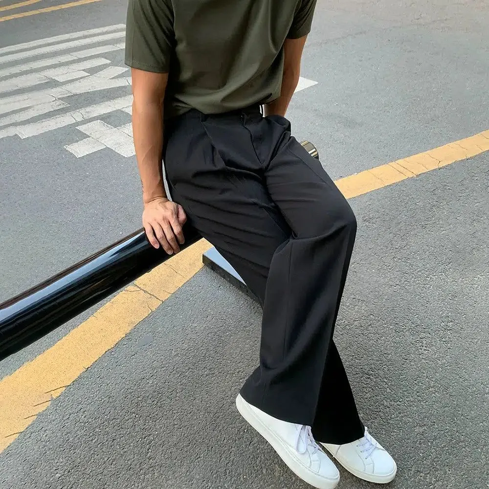 OH Essential Pleated Bootcut Pants