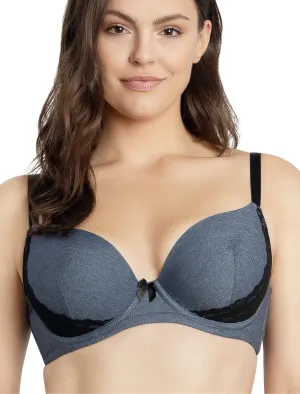 Parfait Casey Plunge Molded Underwire Bra, Denim | Dark Blue Denim Parfait Casey | New Parfait Casey