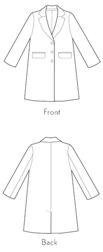 PDF Pattern - Chaval Coat | Liesl   Co