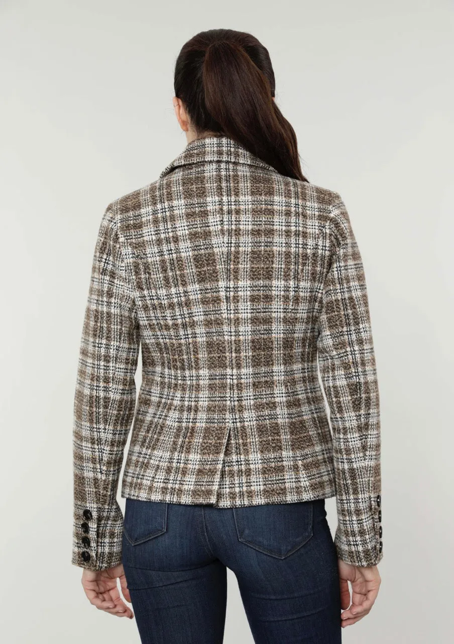 Plaid Double Breasted Blazer