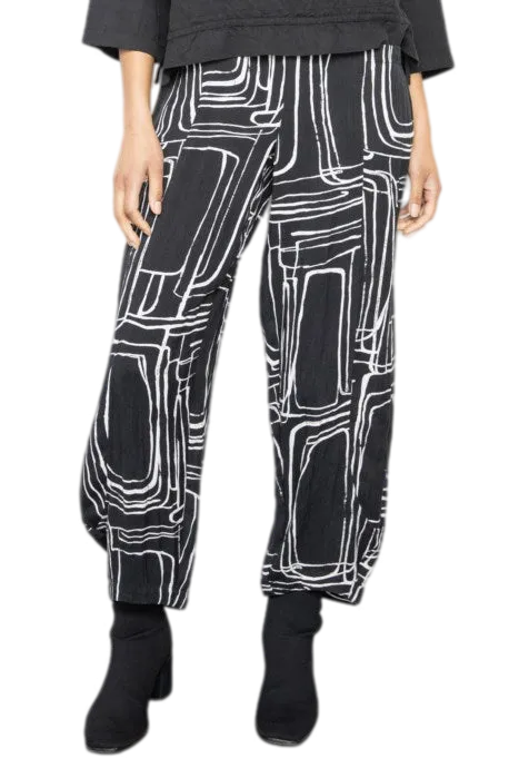 Print Pleat Pocket Pant